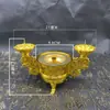 Incenso para Suporte de Vela de Casa Suporte de Vela Queimadores de Incenso Conjunto de Três Peças Lâmpada de Fogão em Liga de Zinco para Adoração de Buda Três em Um