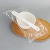 Ferramentas de Beleza para Spa Tigela para Máscara de TPR Silicone 11cm Macia e Flexível Conjunto de 2 Peças Espátula Plástica para Mistura 21cm de Comprimento