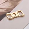 Accesorios de equipaje de aleación hebilla de conexión de diamante de 8 anillos borde de tracción de doble oreja hebilla decorativa de ajuste de bufanda de seda cintura ropa interior