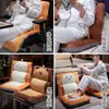Cojín de Silla Engrosado, Cojín Lumbar, Respaldo, Cojín Integrado para Glúteos Sedentarios de Oficina, Cojín de Asiento de Felpa para Dormitorio de Estudiantes