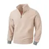 Nueva Ropa Masculina Transfronteriza Nueva Sudadera Casual de Media Cremallera de Terciopelo Doble Cara con Cuello Alto Chaqueta de Otoño e Invierno para Hombre