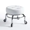 Taburete pequeño con ruedas, taburete bajo, taburete de rodaje silencioso, taburete para caminar para niños, taburete de manicura, taburete de pedicura, taburete para cambiarse de zapatos, herramienta para el cuidado infantil