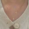 Nuevo collar de doble capa con circonita cruzada 2023, temperamento femenino, moda, personalidad, diseño retro de nicho, estilo de lujo ligero