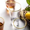 Copo de Vidro Resistente ao Calor com Padrão Olho de Martelo de Phnom Penh para Micro-ondas, Copo de Água Doméstico Criativo, Copo para Bebidas Frias, Coquetéis, Sobremesas, Chá