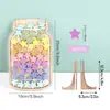 Nuevo frasco de recompensas de estrellas para niños transfronterizo, recompensa de puntos por aprender autodisciplina, botella de recompensas con 45 decoraciones de estrellas y flores