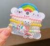 Pulsera Acrílica para Niños de Venta Caliente Transfronteriza con Cuentas a Mano Colorida de Dibujos Animados Fruta Niñita Versátil Juego de Joyería