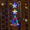 Nuevo LED creativo de ambiente navideño transfronterizo, decoración de lámpara de ventosa, decoración navideña, colgante de lámpara de estrella de cinco puntas