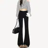 Jeans Micro-Flare de Cintura Alta Estilo Harajuku para Mulheres, Jeans Bootcut Fashion Slim-Fit Novo para Primavera e Outono