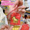 Montaña Wutai Oración por la Paz Amuleto de Oro Puro Bolsa de la Suerte Riqueza Instantánea Colgante para Coche Llavero de Oro Colgante para Bolsa Venta al por Mayor
