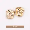 Botones Cóncavos Doble Ojal Irregulares para Camisas, Abrigos Estilo Chanel, Ropa Exterior, Suéteres y Botones Metálicos Tejidos