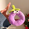 Pingente criativo de rosquinha de frutas e vegetais, chaveiro de boneca fofa de olhos grandes, decoração de bolsa, pequeno brinde promocional