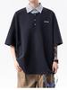 2025 Novo Estilo de Verão Estilo Preppy Casual Camisetas Polo Falsas de Duas Peças para Homens e Mulheres, Camisetas Spliced Soltas e Versáteis com Mangas Curtas