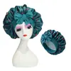 Sombrero Redondo con Cinta de Cola Larga Estampado de Cerezas Transfronterizo Sombrero para Belleza y Cuidado del Cabello Sombrero de Satén Degradado Gorro de Dormir Bestseller de Amazon