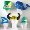 Sombrero de mezclilla con lentejuelas tridimensionales 3D, material de esponja, accesorio para la cabeza de disfraz de carnaval, apto para adultos y niños
