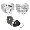 Llavero de metal con forma de corazón para tomar decisiones, de acero inoxidable, transfronterizo, con grabado a doble cara, moneda de bolsillo abrazable, regalo para familiares y amigos