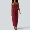 Transfronterizo 2026 Verano Nuevo Vestido Europeo y Americano para Mujer Ajustado Elegante Adelgazante Color Sólido Vestido sin Mangas al Cuello