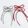 Corrente de Corda Full Diamond Furada a Quente, Acessórios de Laço Feitos à Mão, Enfeites de Strass, Acessórios de Roupa de Natal DIY, Acessórios de Cabelo