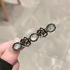 Grampo de Cabelo Estrela com Strass de Luxo Leve com Toque de Alto Padrão, Presilha Oval Tendência para Franja, Acessório de Cabelo Lateral, Grampo de Cabelo, Presilha Lateral de Cabelo para Mulheres