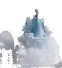Adornos Decorativos para Pastel de Blancanieves Belleza Congelada Niña Elsa Niña Campanita Enchufe para Hornear de Cumpleaños