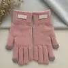 Guantes de Ciclismo de Invierno para Mujer de Terciopelo Engrosados de Cinco Dedos Estudiantes Lindos Tejidos a Prueba de Frío con Pantalla Táctil Calientes Estilo Maillard