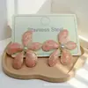 Nuevos Pendientes de Perla con Goteo de Aceite de Flor Colorida con Diseño Elegante, Exquisitos Pendientes de Acero Inoxidable, Pendientes de Florales de Lujo Ligero
