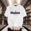 Camiseta de Verano para Hombre de Manga Corta Nueva Estilo Americano Marca de Tendencia de Verano Holgada de Peso Pesado Top Deportivo Comercio Exterior