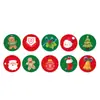 Adesivos decorativos de Natal Papai Noel veado autoadesivo boneco de neve presente Redondo Quadrado adesivos decorativos autoadesivos