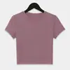 Nueva camiseta deportiva lisa de seda de leche para mujer, simple, para correr, fitness, entrenamiento, cuello redondo, manga corta, top de yoga, venta al por mayor