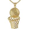 Colgante con marco de baloncesto, collar creativo de hip-hop europeo y americano, comercio electrónico transfronterizo, nueva joyería, fábrica de joyería deportiva al por mayor