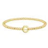 Pulsera de Cuentas con 26 Letras Doradas de Aliexpress, Moderna y Sencilla, Diseño Versátil para el Uso Diario, Joyería para Mujer