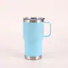 Comercio exterior taza de coche de 20 oz/30 oz acero inoxidable taza aislada de gran capacidad taza de coche portátil para exteriores con asa taza para hielo