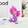 Nuevo Llavero de Sirena Colgante de Muñeca Colgante de Bolsa Llavero Gota Pegamento Colgante Muñeca Empujar Pequeño Regalo