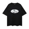 Fornecimento de longo prazo de camisetas clássicas de manga curta da Trapstar, novidades com estampas de letras, leopardo, desenhos animados, corte solto para homens, mulheres e casais