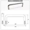C-UWANS12-150/188/238/288-50/75 Manija Redonda de Acero Inoxidable para Tirar Manija para Puerta de Chapa Metálica