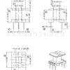Estrutura de núcleo de transformador EE19, estrutura EE19, slot único vertical, 3+3 pinos -1905