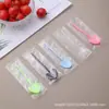 Cucharas Desechables de Plástico para Helado Empacadas Individualmente Cucharas para Postres Sundae de Helado Queso Color Mixto Forma de Corazón Pala para Pudín