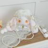 Bolsa de Conejo Lolita Japonesa, de Alto Valor y Exquisita, Bolsita de Conejo Linda para Chica JK, Bolso Cruzado, Bolso de Mano Suave de Perlas para Chica