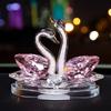 Adornos para coche, pareja de cisnes de cristal, alta gama, personalidad, consola central, perfumería, asiento, adornos para el interior del coche, diosa