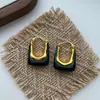 Pendientes Cuadrados Retro de Alta Gama Estilo Hong Kong, Pendientes de Moda y Lujosos, Diseño Simple, Pendientes Elegantes y Versátiles