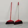 Broom de Plástico para Limpeza de Animais de Estimação Domésticos Varrer Vassoura de Cerdas Rígidas Cabo de Madeira Vassoura de Quintal Vassoura Coroa