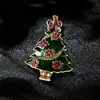 Set de Broches Navideños con Diseños de Muñeco de Nieve, Árbol de Navidad, Reno y Corona, Adornado con Diamantes, para un Ambiente Festivo y como Accesorio