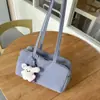 Bolsa quadrada pequena doce estilo coreano da moda, novo modelo 2026, elegante, simples, bolsa de ombro fofa para mulheres, bolsa de mão de cor sólida, bolsa de axila