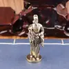 Latón Puro Li Bai Li Taibai Levanta una Copa Invita a la Luna Decoración Vintage para el Hogar Artesanía para Escritorio de Oficina Pequeños Adornos