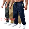 Pantalones jogger funcionales de estilo americano para trabajo, comercio exterior transfronterizo para hombres, pantalones deportivos casuales holgados con múltiples bolsillos para exteriores