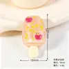 Acessórios de Resina Sorvete de Frutas de Verão Decoração com Cola de Creme Resina Epóxi Clipe de Cabelo Keychain DIY Feito à Mão Material