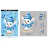 Decorações de Festa de Natal da Amazon Rena Azul Papai Noel Adesivos Estáticos Floco de Neve Boneco de Neve Adesivos para Vidro