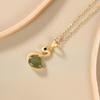 Conjunto de cadena y colgante de cisne para mujer, de plata esterlina S925, chapado en oro, jade hetiano, único, simple y combinable