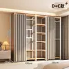 Armario de metal, estructura de acero, completamente cerrado, diseño simple, adecuado para apartamentos de alquiler, modular, engrosado, de pie, estilo abierto, para uso doméstico