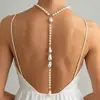 Cadena Corporal de Perlas Multicapa Barroca Accesorio de Cadena para Hombro de Bikini Estilo Vacaciones en la Playa Sexy Europeo y Americano