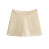 Falda Corta Sexy de Cintura en V para Chica Caliente Falda para Mujer Verano Nuevo Europea y Americana Color Sólido Ajustada Adelgazante Cintura Baja Falda Envolvente de Cadera